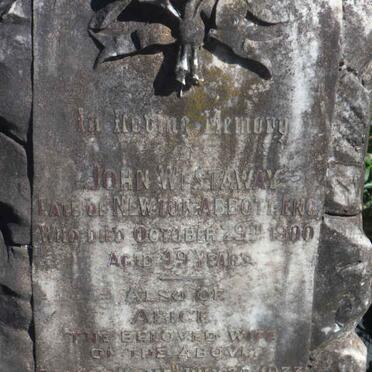 WESTAWAY John -1900 &amp; Alice -1933