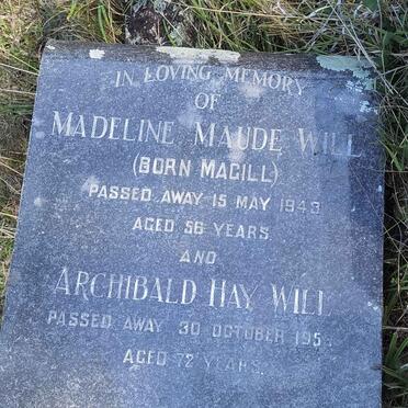 WILL Archibald Hay -1953 &amp; Madeline Maude MAGILL -1943