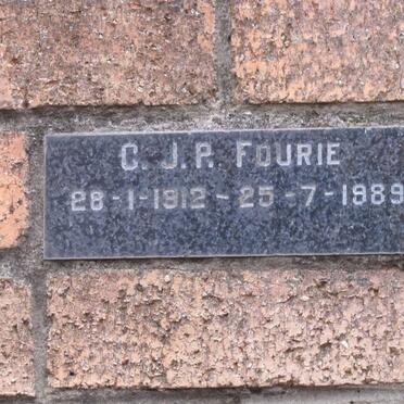 FOURIE C.J.P. 1912-1989