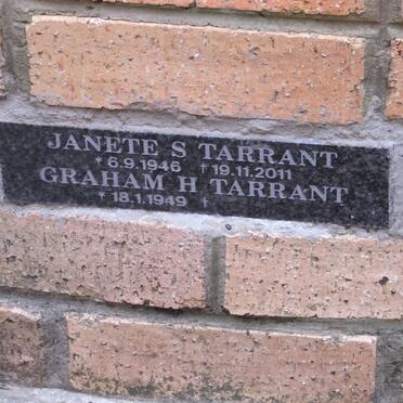 TARRANT Graham 1949- &amp; Janete S. 1946-2011