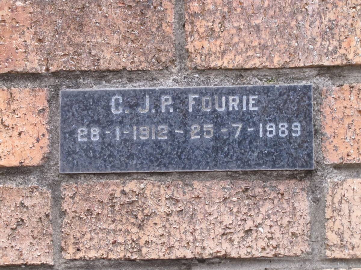 FOURIE C.J.P. 1912-1989