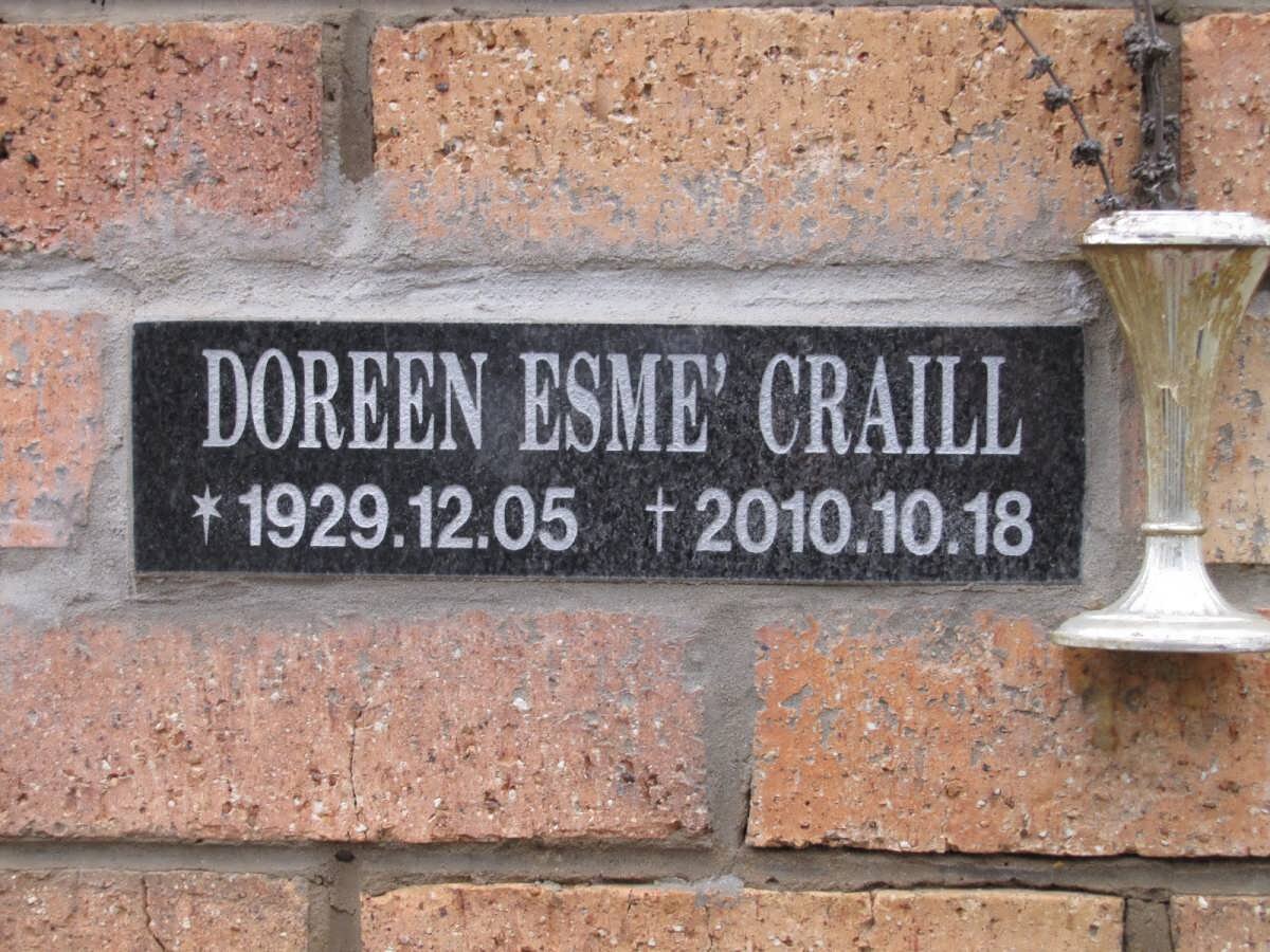 CRAILL Doreen Esmé 1929-2010