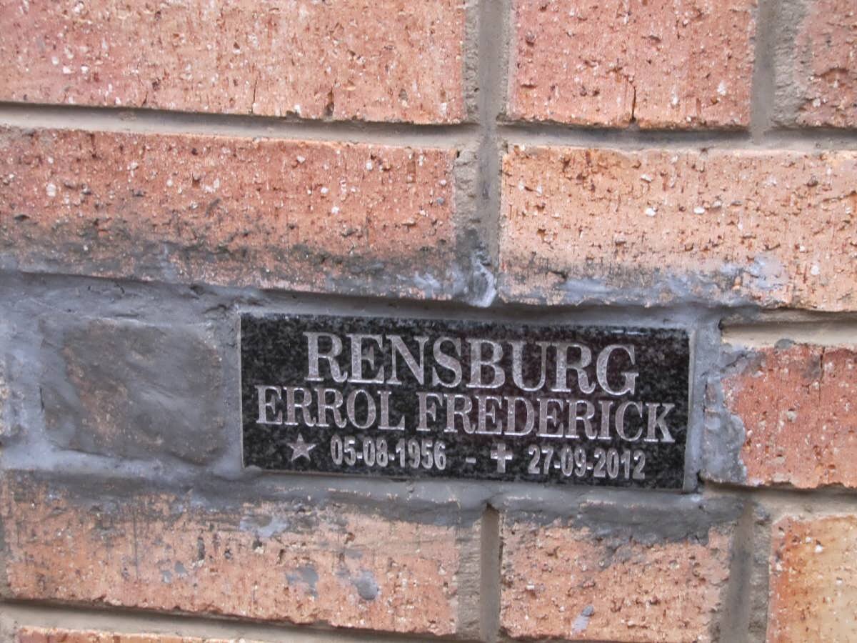 RENSBURG Errol Frederick 1956-2012
