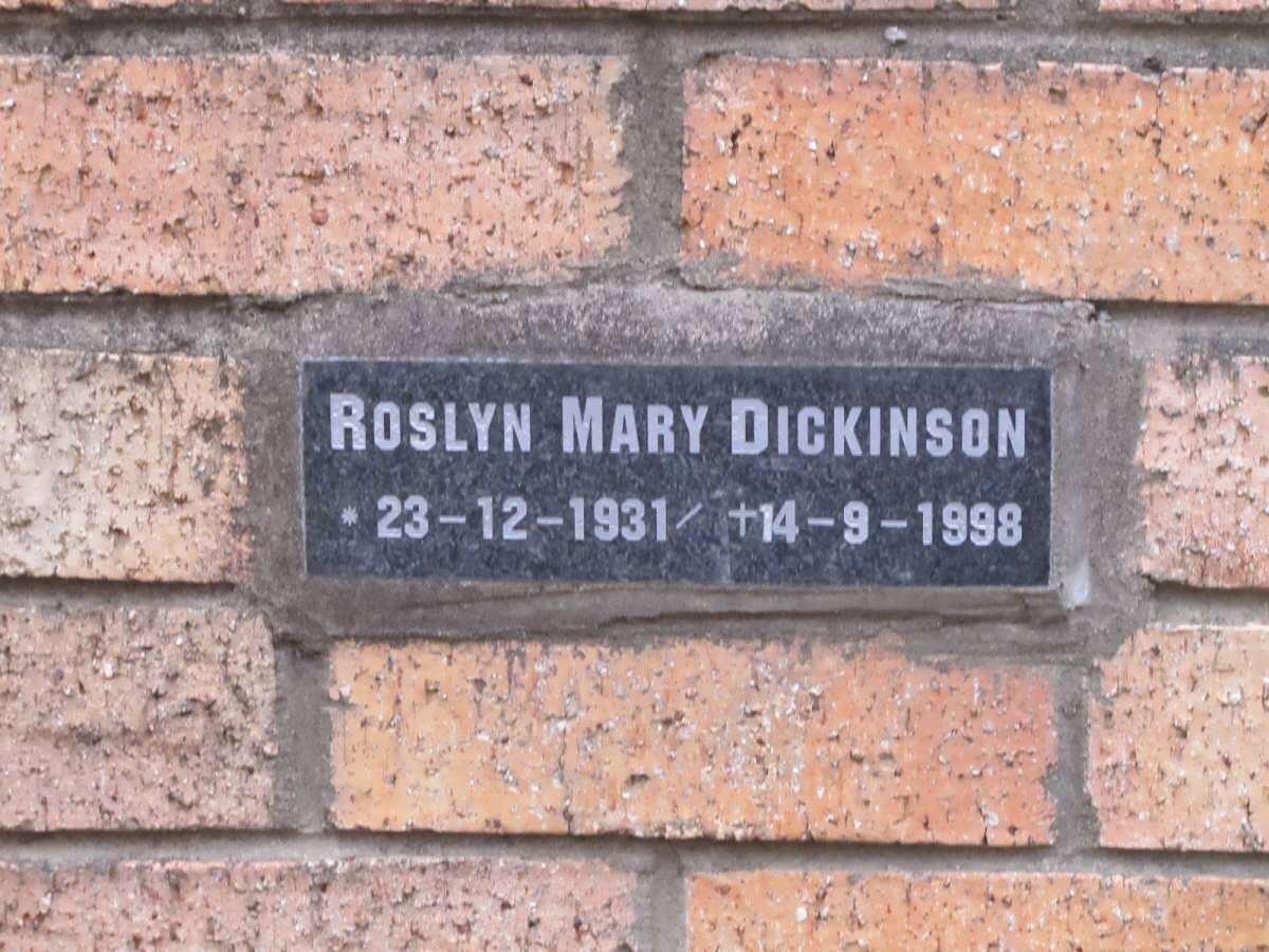 DICKINSON Roslyn Mary 1931-1998