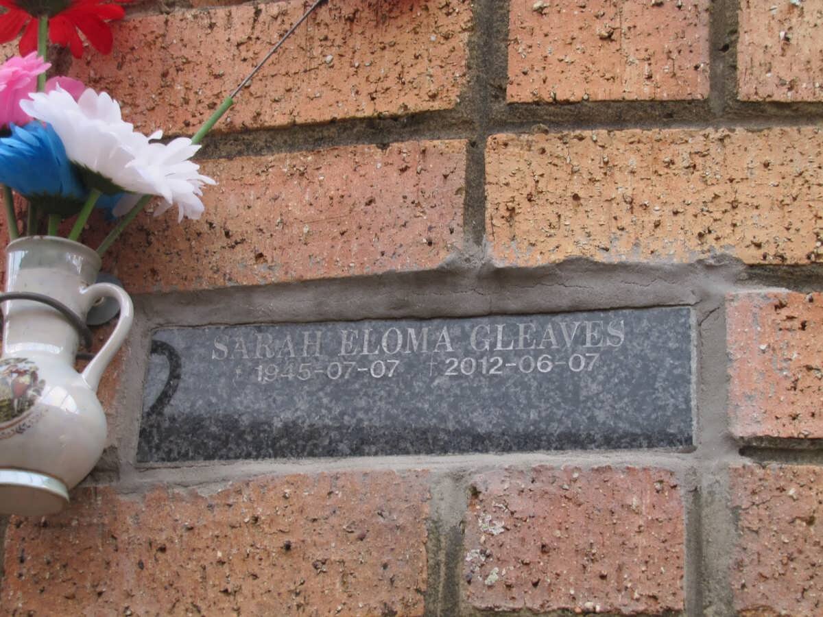 GLEAVES Sarah Eloma 1945-2012