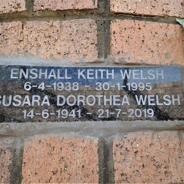 WELSH Enshall Keith 1938-1995 &amp; Susara Dorothea 1941-2019