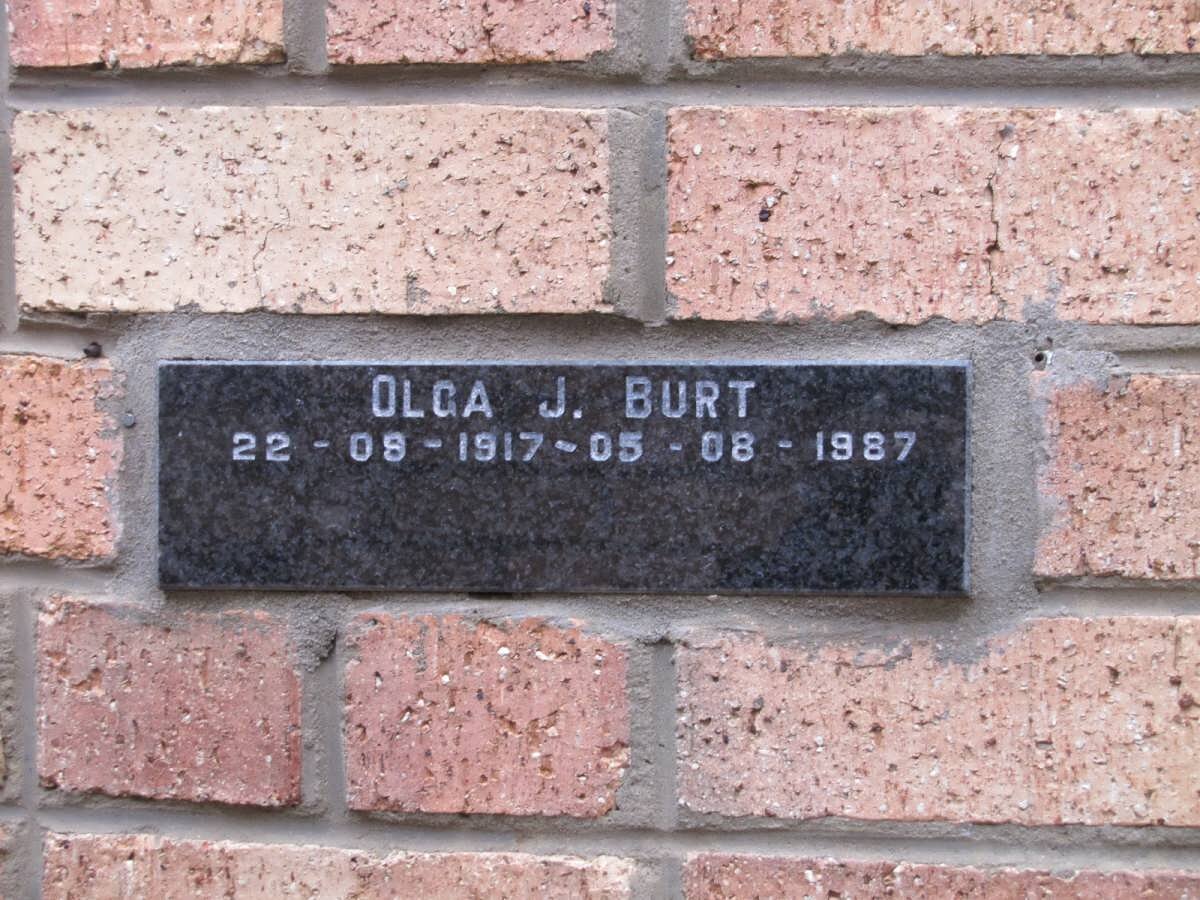 BURT Olga J. 1917-1987