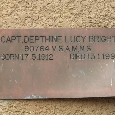 BRIGHT Depthine Lucy 1912-1991