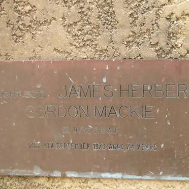MACKIE James Herbert Gordon -1973