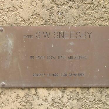 SNEESBY G.W. 1899-1975