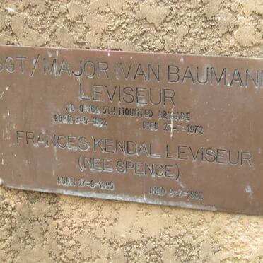 LEVISEUR Ivan Baumann -1972 &amp; Frances Kendal SPENCE 1895-1982
