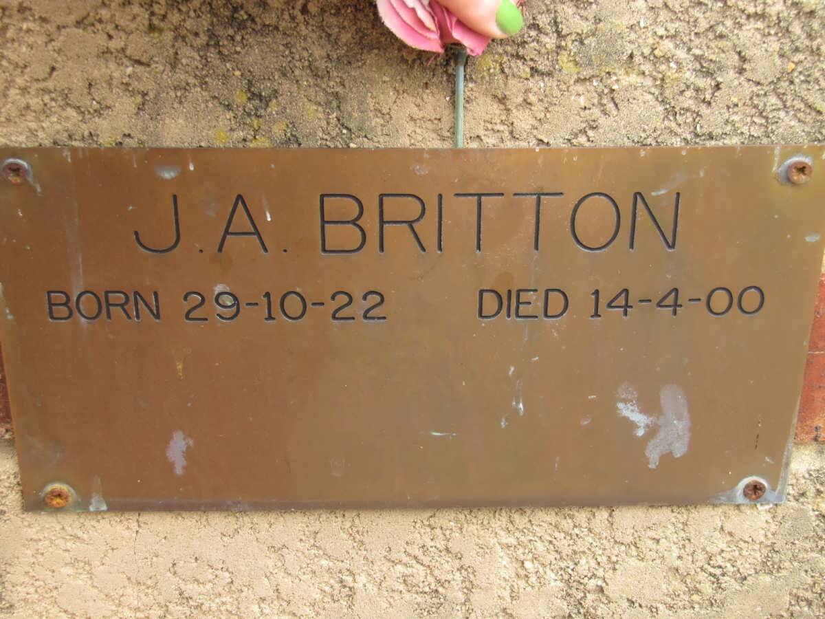 BRITTON J.A. 1922-2000