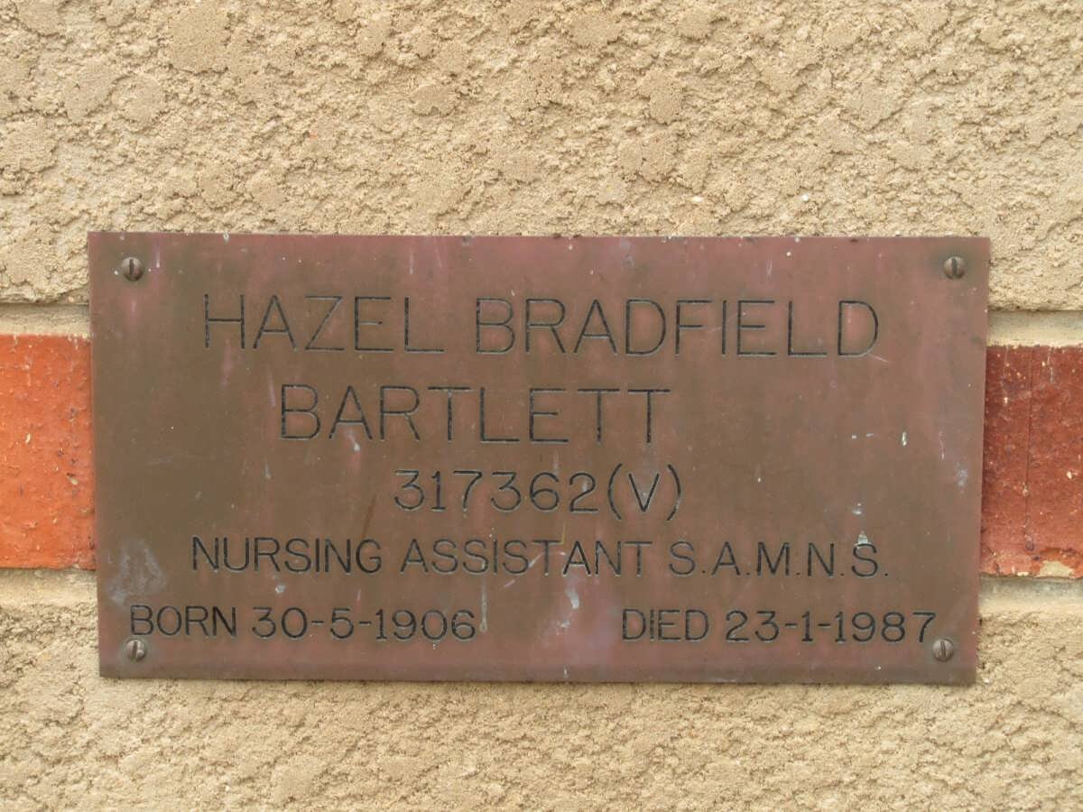 BARTLETT Hazel Bradfield 1906-1987