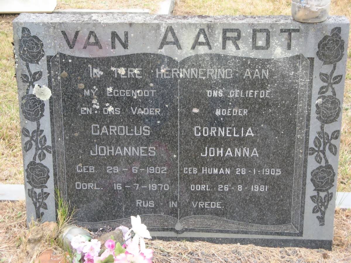AARDT Carolus Johannes, van 1902-1970 &amp; Cornelia Johanna HUMAN 1905-1981