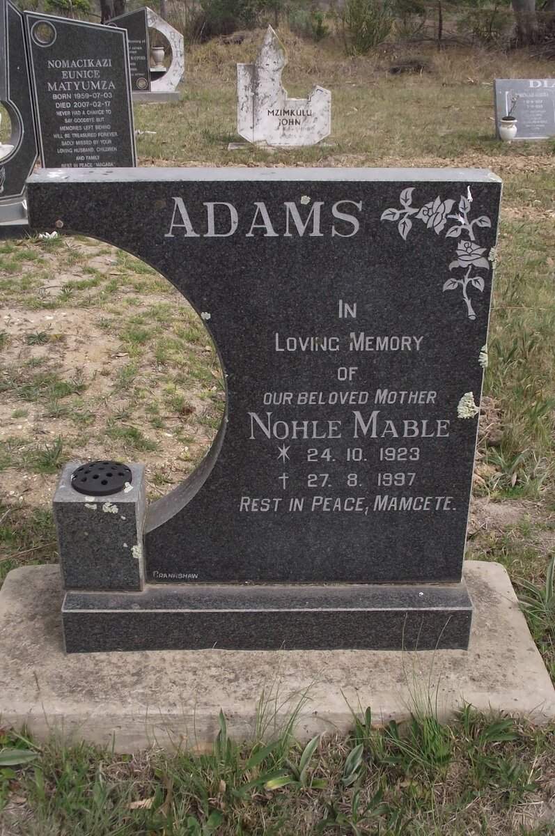 ADAMS Nohle Mable 1923-1997