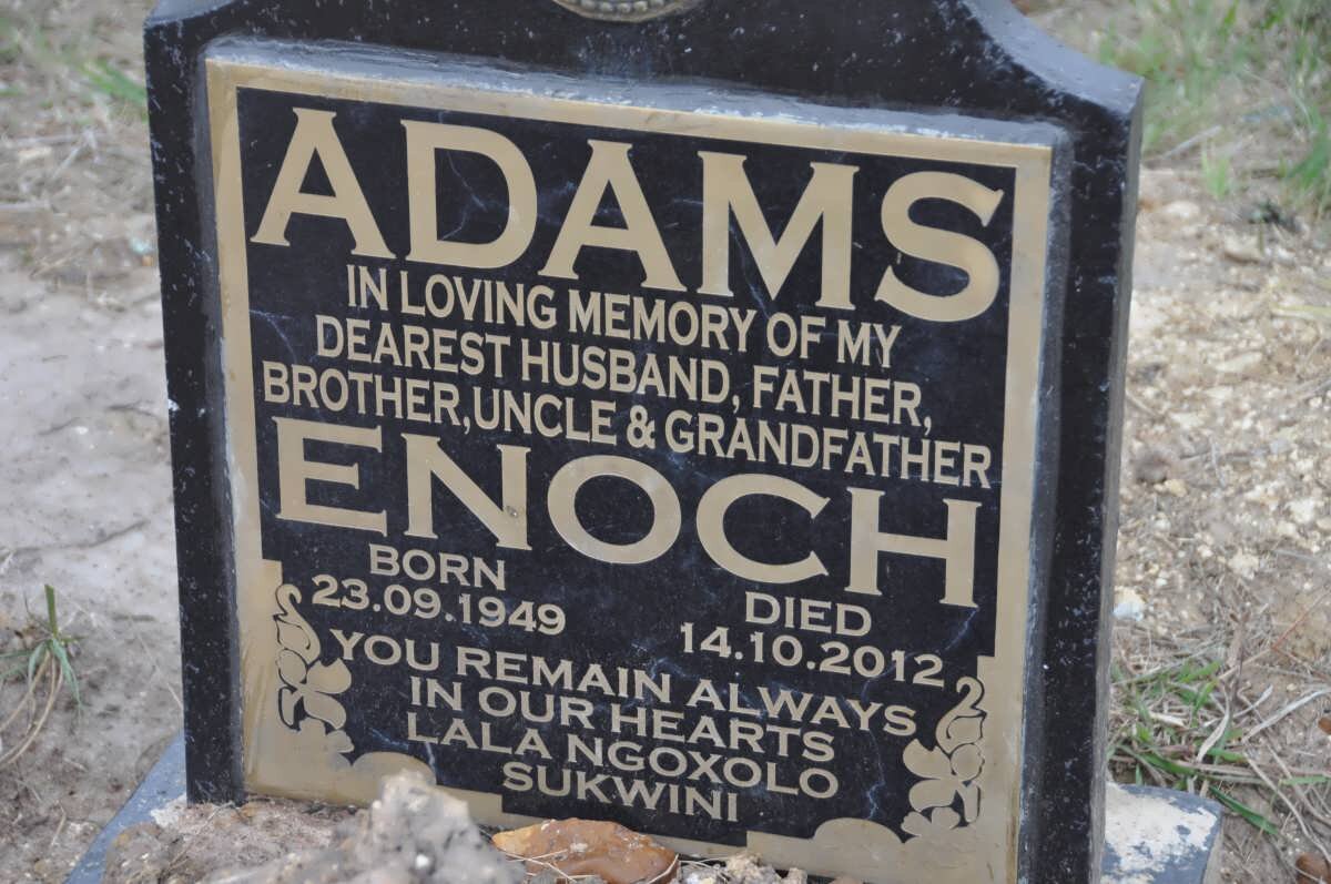 ADAMS Enoch 1949-2012
