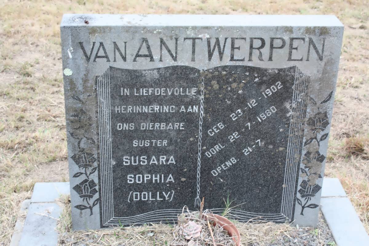 ANTWERPEN Susara Sophia, van 1902-1980