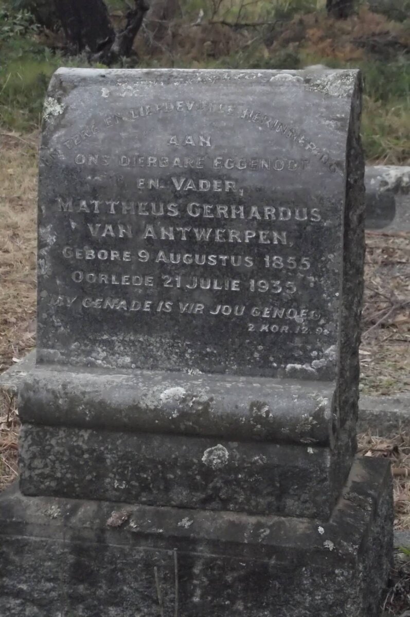 ANTWERPEN Mattheus Gerhardus, van 1855-1935