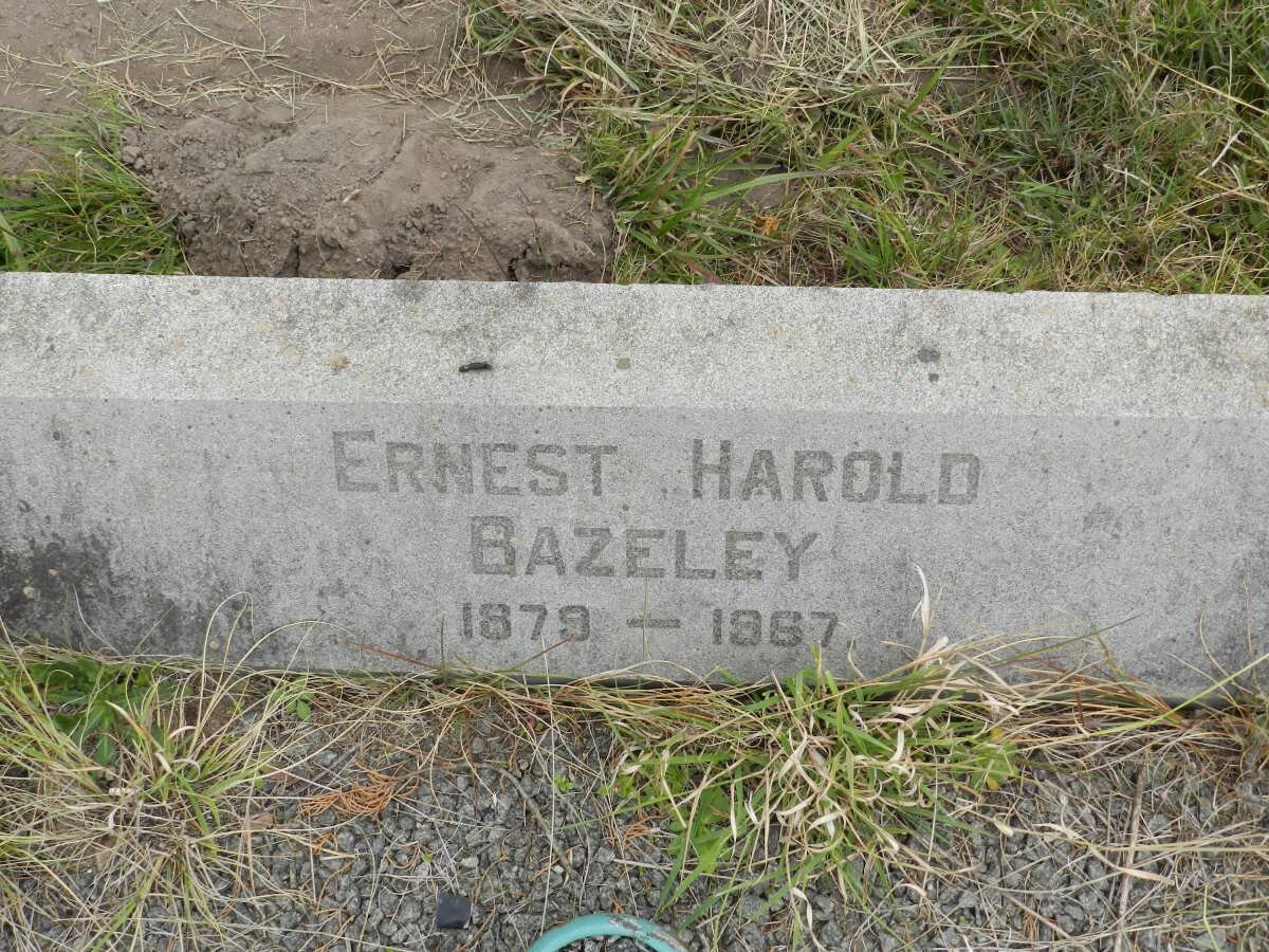 BAZELEY Ernest Harold 1879-1967