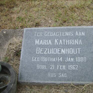 BEZUIDENHOUT Maria Kathrina nee BOTHA 1888-1962