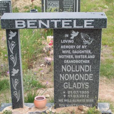 BENTELE Nolundi Nomonde Gladys 1955-2012
