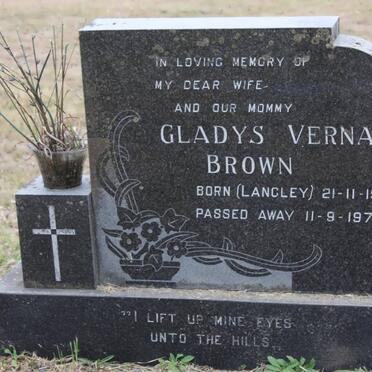 BROWN Gladys Verna nee LANGLEY 1934-1978