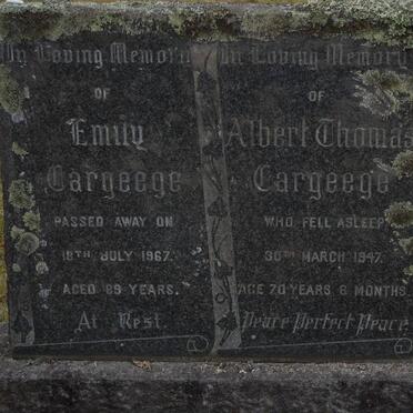 CARGEEGE Albert Thomas -1947 &amp; Emily -1967