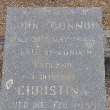 CONNOR John -1944 &amp; Christina -1955