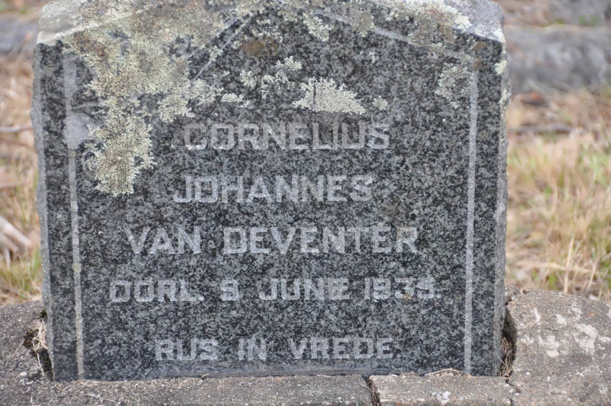 DEVENTER Cornelius Johannes, van -1935