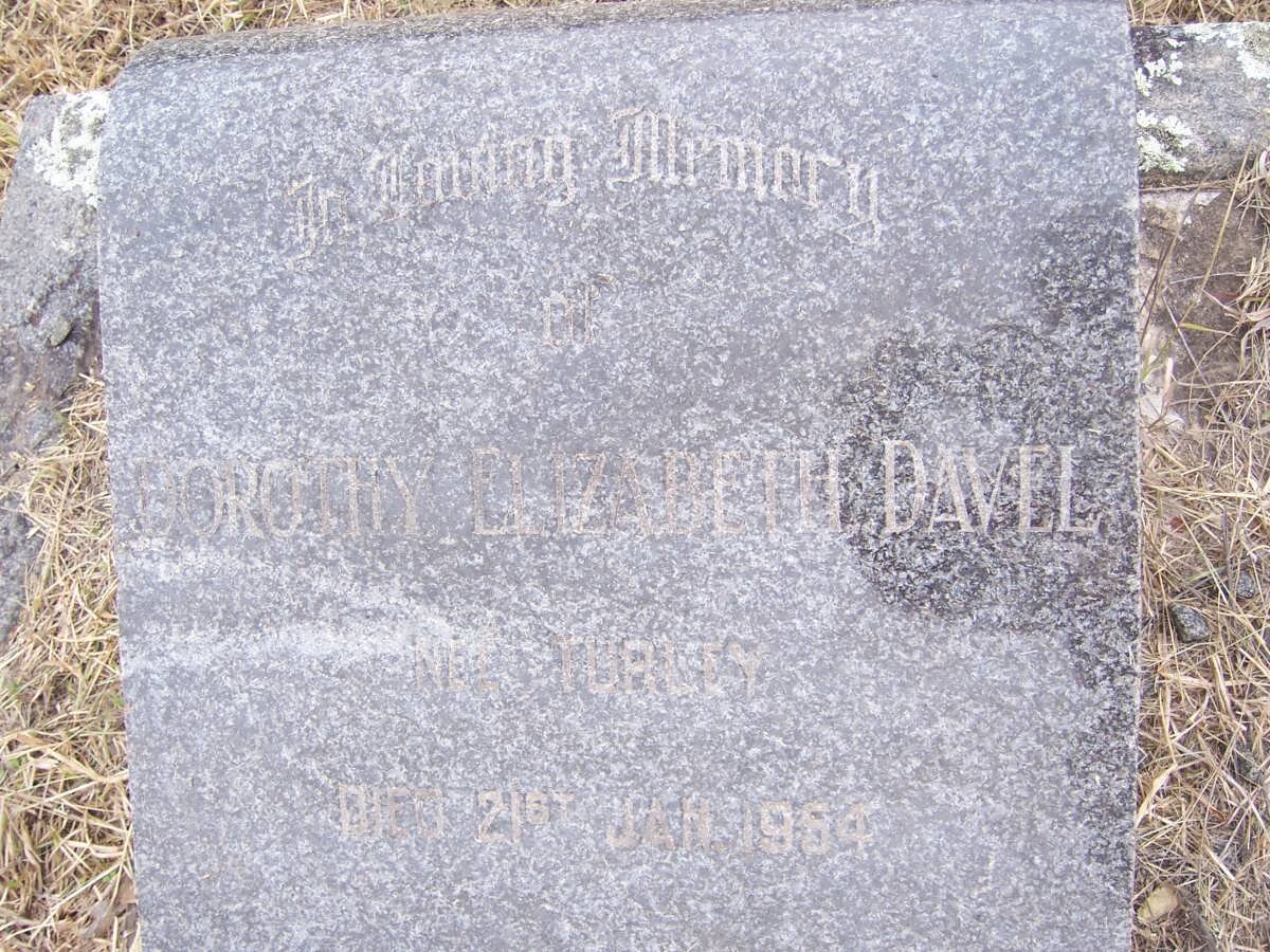 DAVEL Dorothy Elizabeth nee TURLEY -1954
