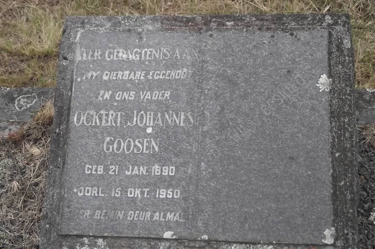 GOOSEN Ockert Johannes 1890-1950