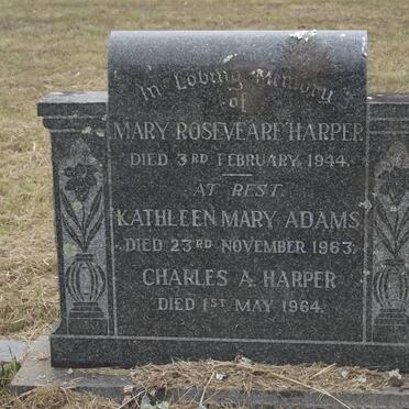HARPER Charles A. -1964 &amp; Mary Roseveare -1944 :: ADAMS Kathleen Mary -1963 :: HARPER Charles A. -1964