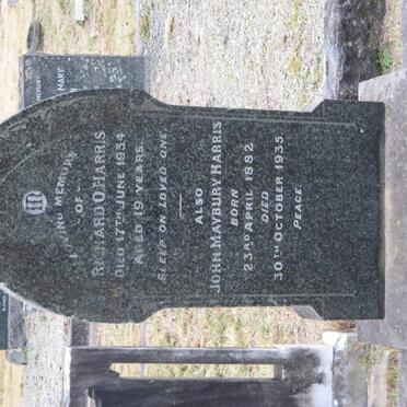 HARRIS John Maybury 1882-1935 &amp; Mary Maud 1883-1954 :: HARRIS Richard O. -1934