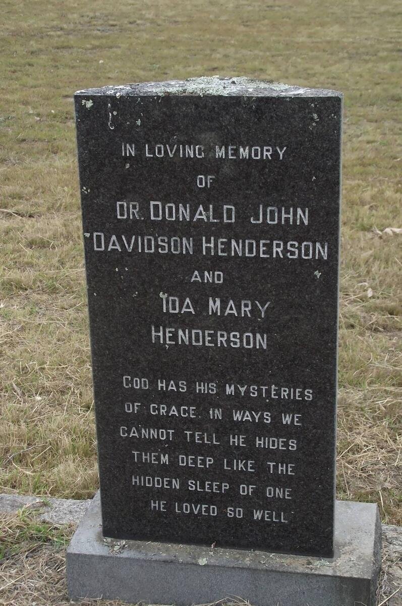 HENDERSON Donald John Davidson :: Ida Mary