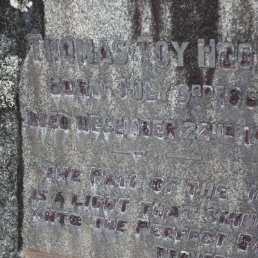 HOOLE Thomas Toy 1860-1926