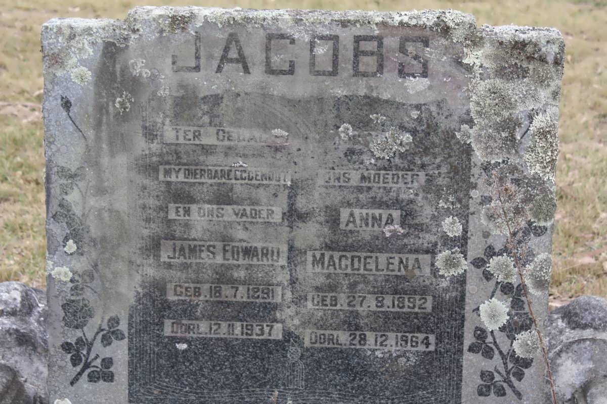 JACOBS James Edward 1891-1937 &amp; Anna Magdelena 1892-1964