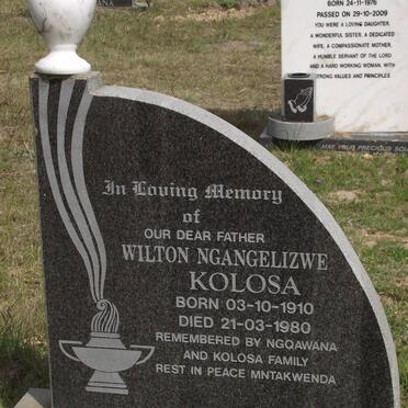 KOLOSA Wilton Ngangelizwe 1910-1980