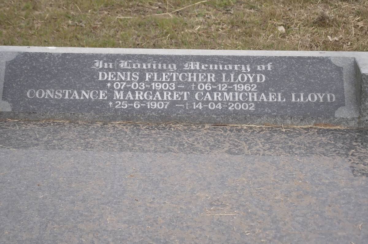 LLOYD Denis Fletcher 1903-1962 &amp; Constance Margaret Carmichael 1907-2002