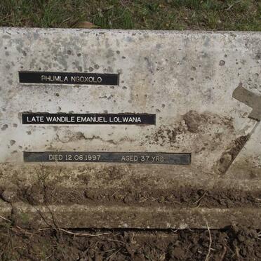 LOLWANA Wandile Emanuel -1997