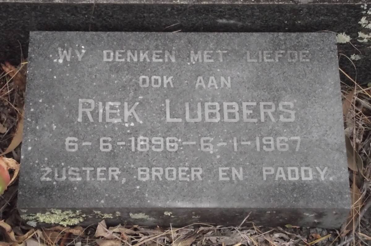 LUBBERS Riek 1896-1967