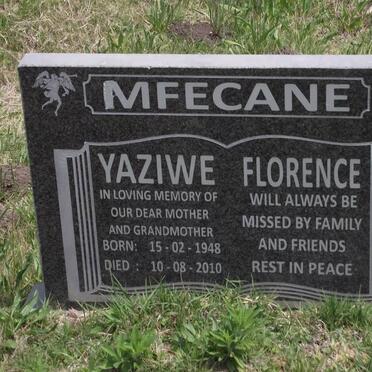 MFECANE Yaziwe Florence 1948-2010
