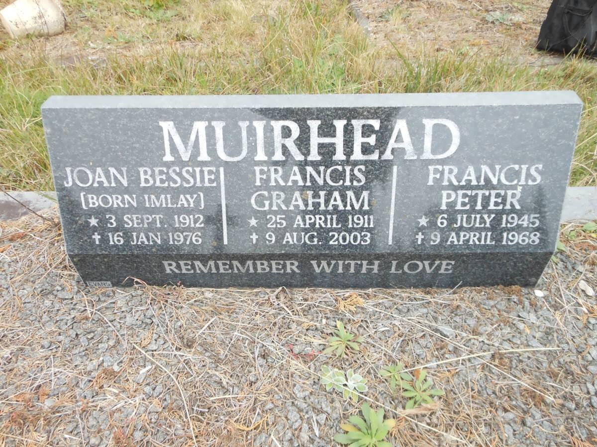 MUIRHEAD Francis Graham 1911-2003 &amp; Joan Bessie IMLAY 1912-1976 :: MUIRHEAD Francis Peter 1945-1968