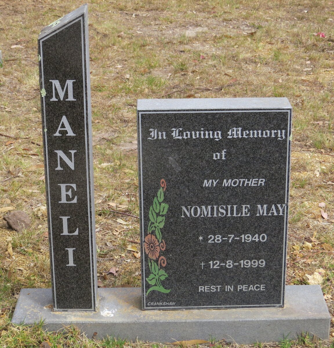 MANELI Nomisile May 1940-1999