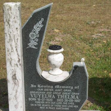 MAGEZA Vuyelwa Thelma 1920-1997