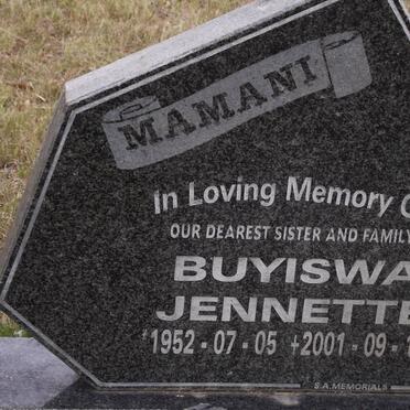 MAMANI Buyiswa Jennette 1952-2001