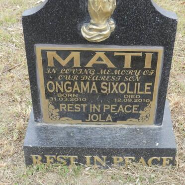 MATI Ongama Sixolile 2010-2010