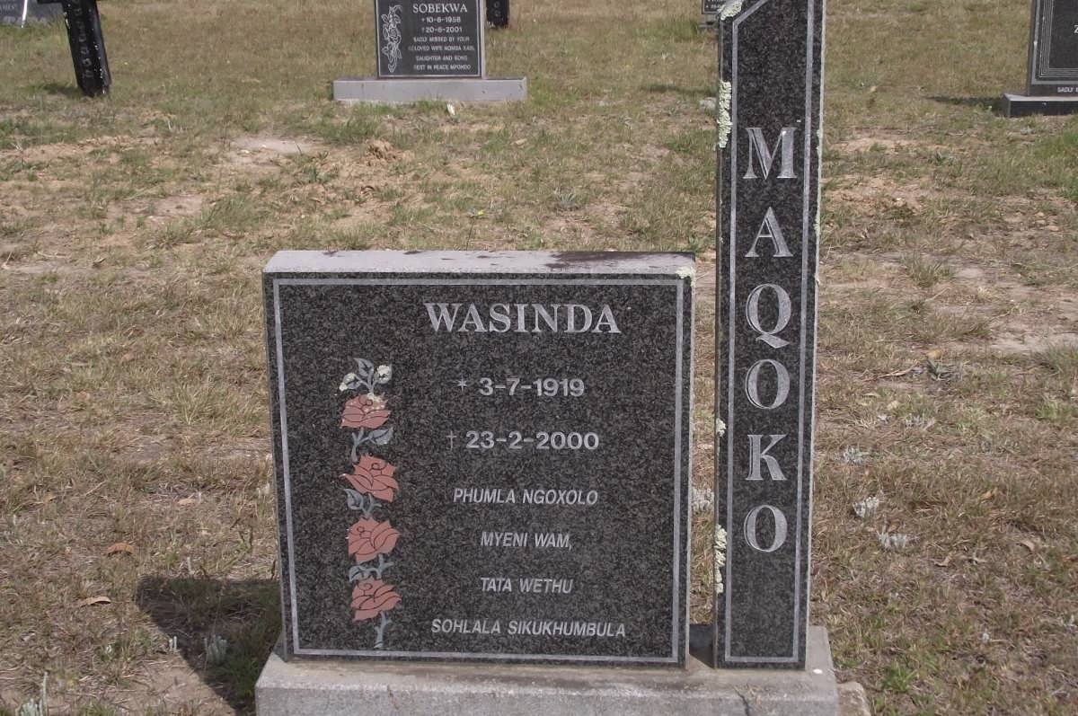 MAQOKO Wasinda 1919-2000