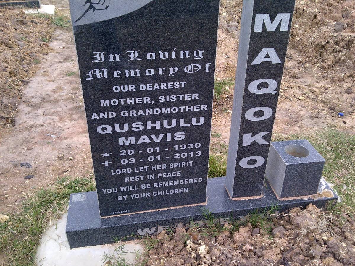 MAQOKO Qushulu Mavis 1930-2013