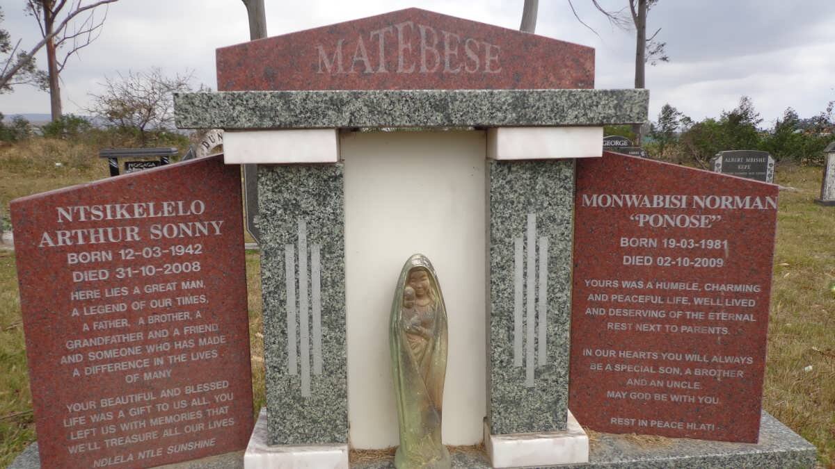 MATEBESE Ntsikelelo Arthur Sonny 1942-2008 :: MATEBESE Monwabesi Norman 1981-2009