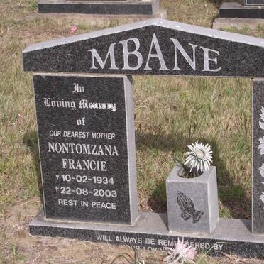 MBANE Nontomzana Francie 1934-2003
